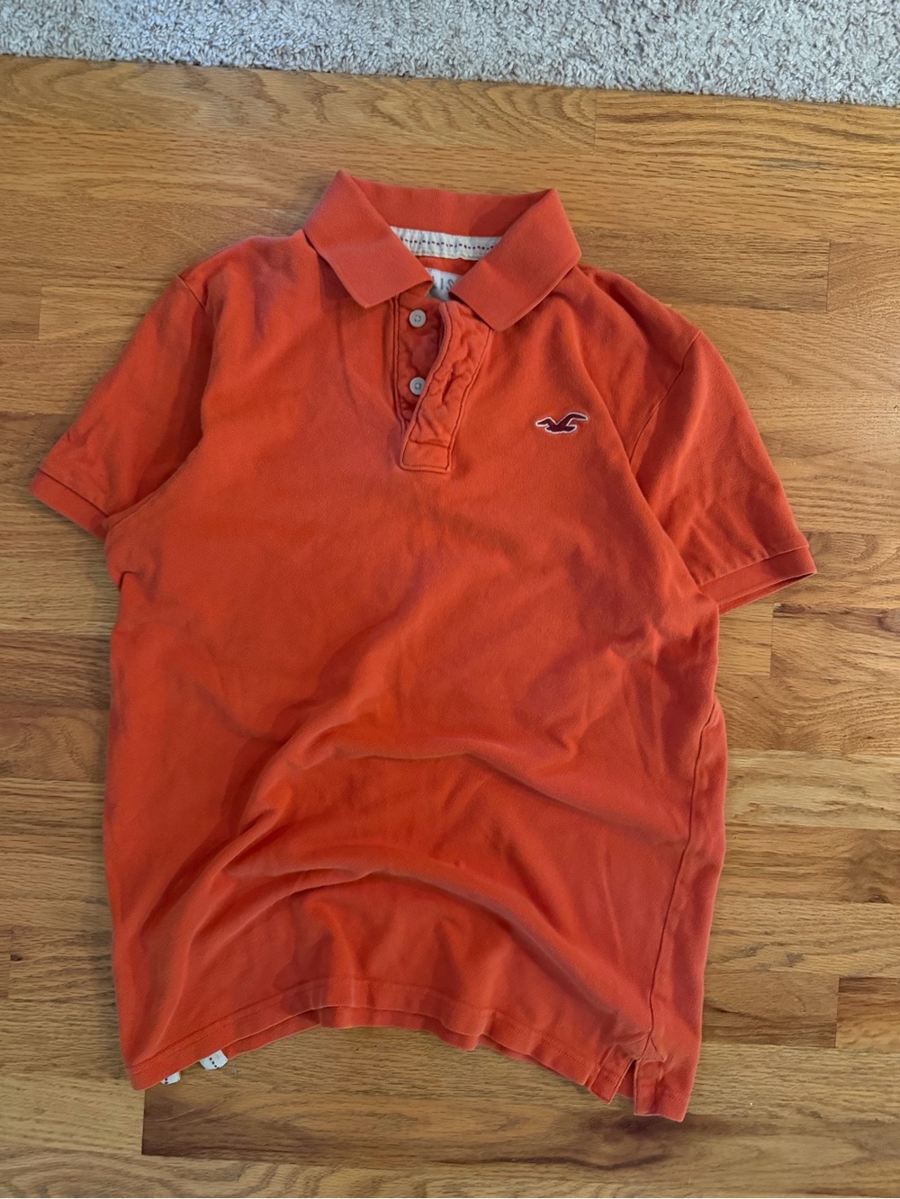 2000’s Y2K Hollister Orange Polo Shirt - Men's Classic Cotton Polo